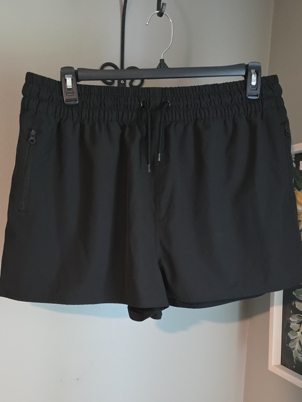 OP Black Women's Athletic Shorts with Elastic Drawstring Size XXL
